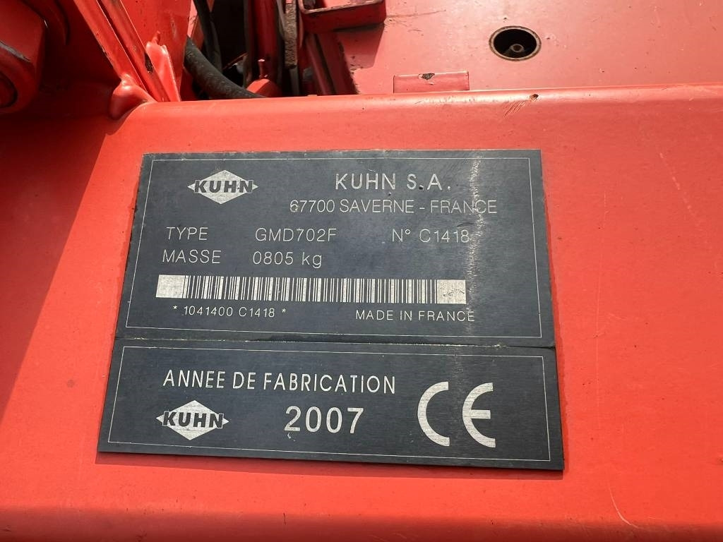Maaimachine Kuhn GMD 702 F maaier