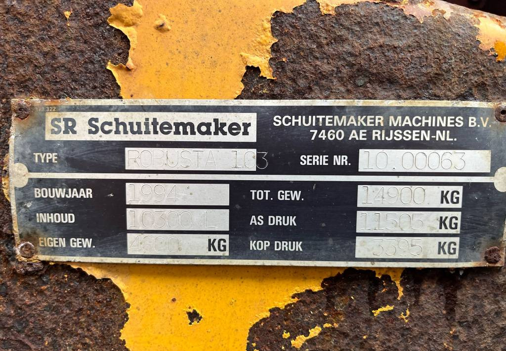 Mesttank Schuitemaker Robust 103 tank