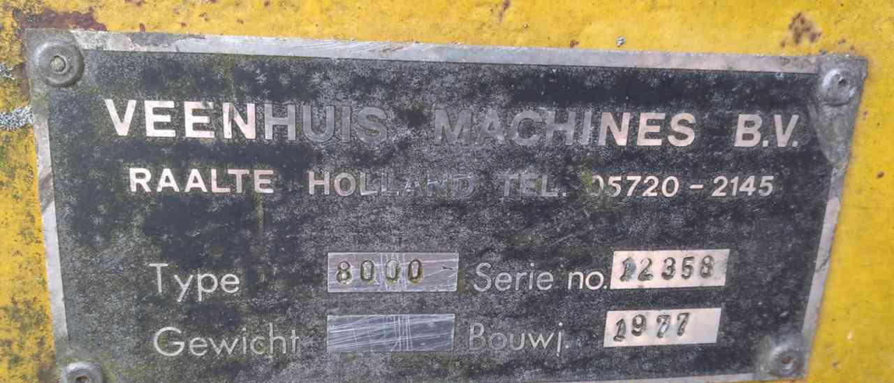 Mesttank Veenhuis 8000 ltr. vacuümtank mestverwerking