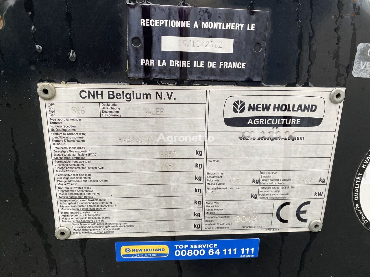 Nieuw Vierkante balenpers New Holland BB 1290 SS6 /Carte Grise Française: afbeelding 8