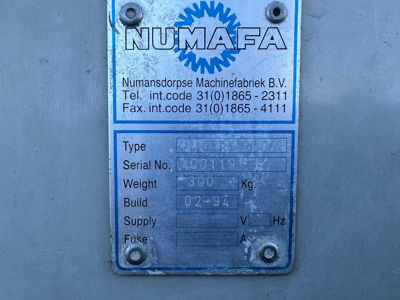 Landbouwmachine Numafa N HWR200/3