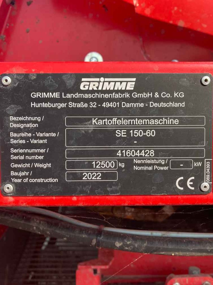 Oogstmachine Grimme SE 150-60 UB
