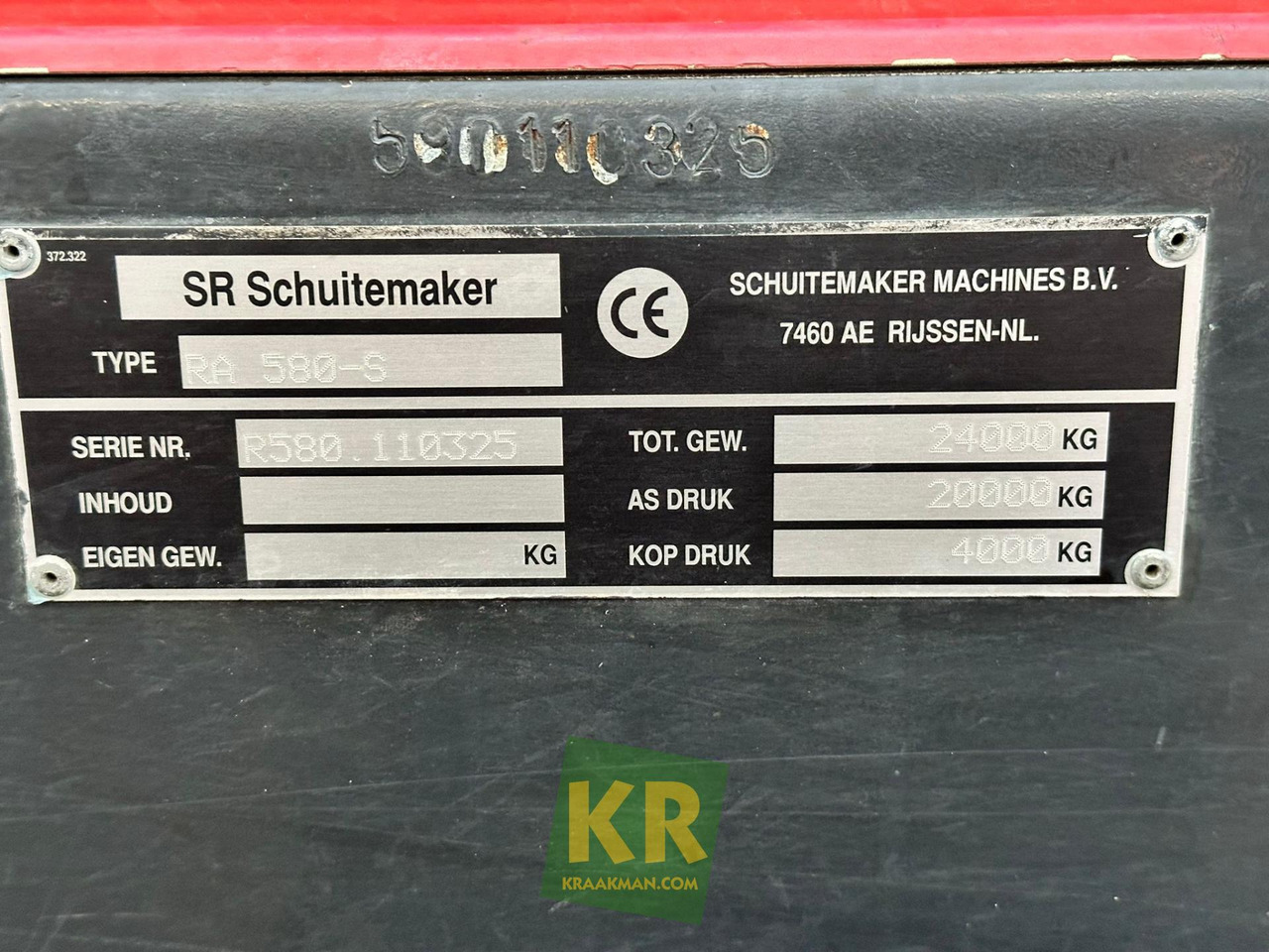 Opraapwagen 580-S Schuitemaker, SR-