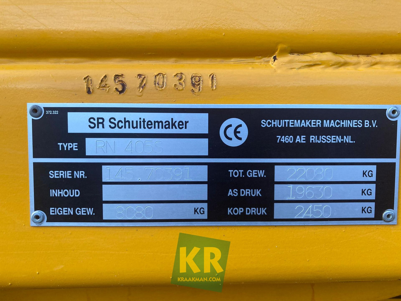 Opraapwagen RAPIDE 145 Schuitemaker, SR-