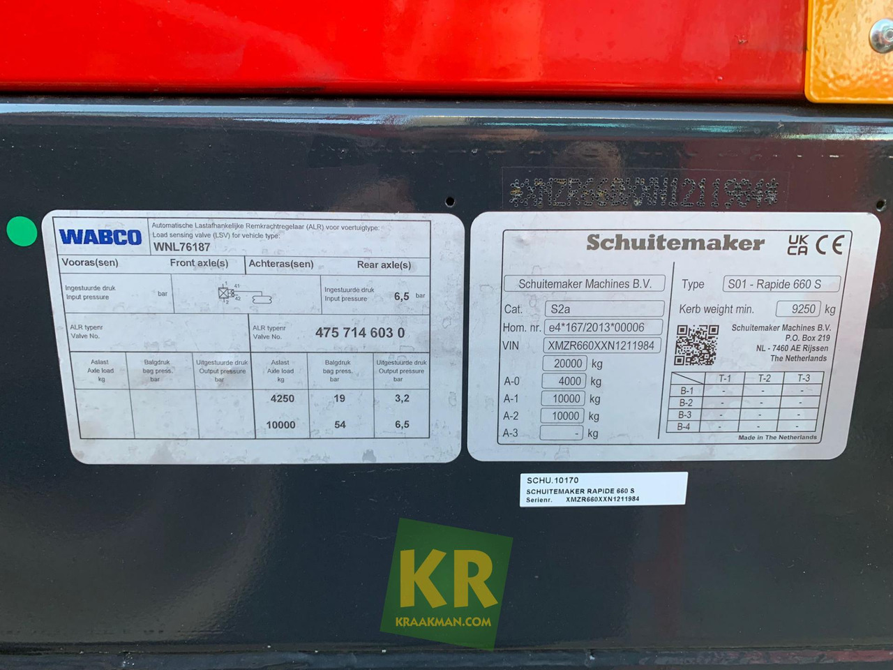 Opraapwagen RAPIDE 660S Schuitemaker, SR-