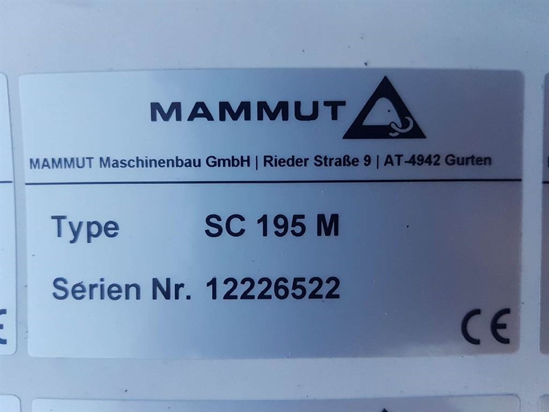 Silo materieel MAMMUT SC195M - Silage cutter/Silageschneider/Kuilhapper