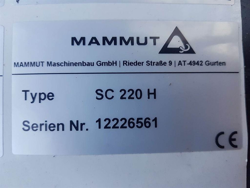 Silo materieel MAMMUT SC220H - Silage cutter/Silageschneider/Kuilhapper