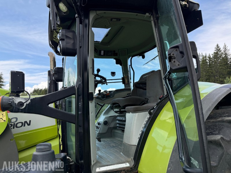 Tractor 2016 Claas Arion 650 med frontlaster, lysrigg, 2-seter, 50 Km/t, stor service