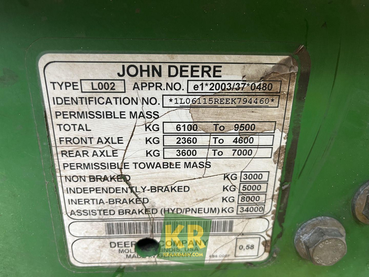 Tractor 6115R John Deere