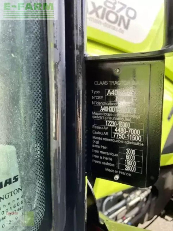 Tractor CLAAS axion 870 cmatic gps rtk CMATIC