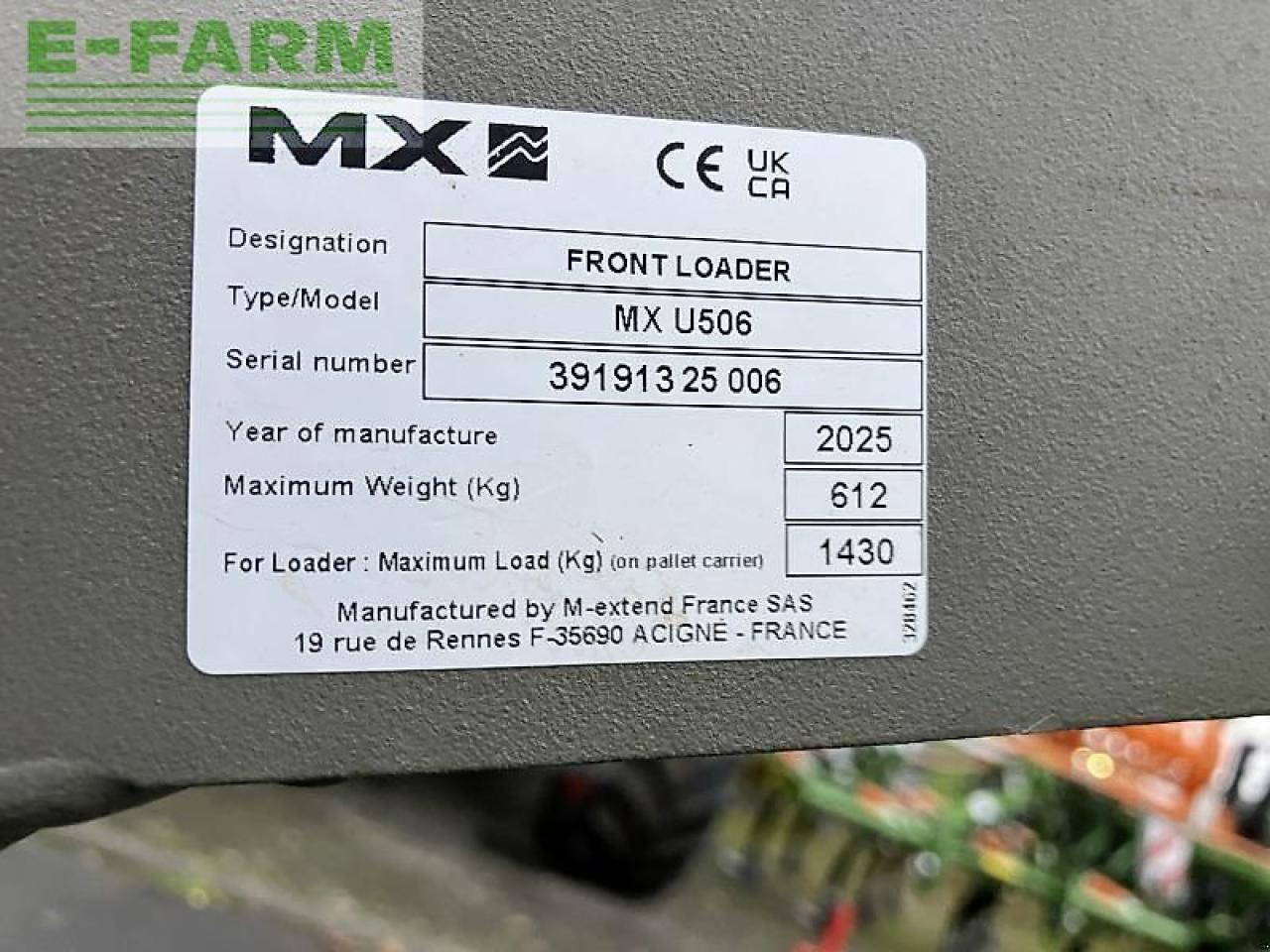Tractor CLAAS axos 240 advanced mit fl u506