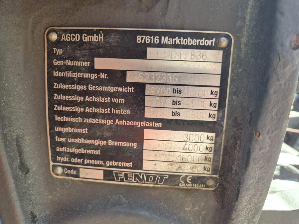 Tractor FENDT 828