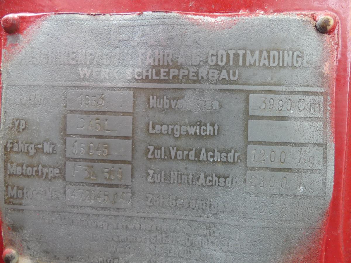 Tractor Fahr D45L