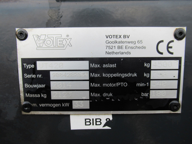Tuinfrees Votex VT420 Veeg-zuigmachine Zuigwagen Saugwagen