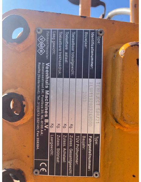 Landbouwmachine Veenhuis Terraject 588-21 Bouwlandbemester Bemester Veenhuis