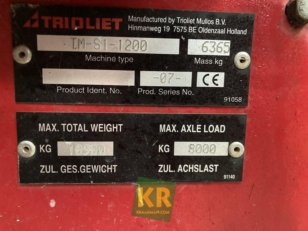 Voermengwagen TRIOMIX S1 1200 Trioliet