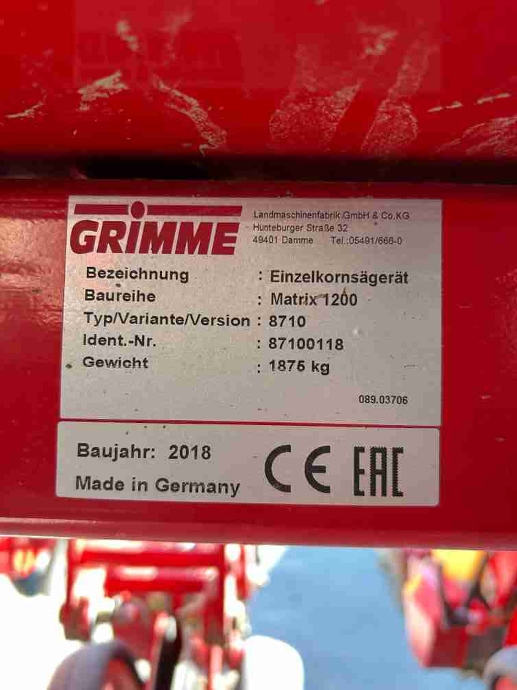 Zaaimachine Grimme MATRIX