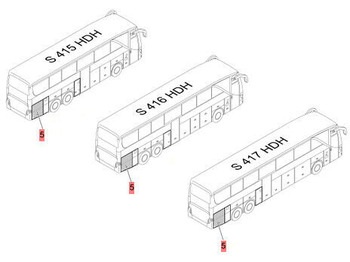 Nieuw Carrosserie en exterieur voor Bus A6297507105   Setra 415 HDH 416 HDH 417 HDH: afbeelding 2