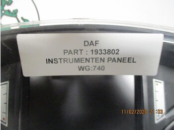 Instrumentenpaneel voor Vrachtwagen DAF 1933802 INSTRUMENTEN PANEEL DAF XF CF EURO 6: afbeelding 2