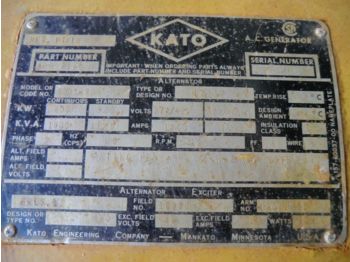  KATO 800SR9D  for generator - Dynamo