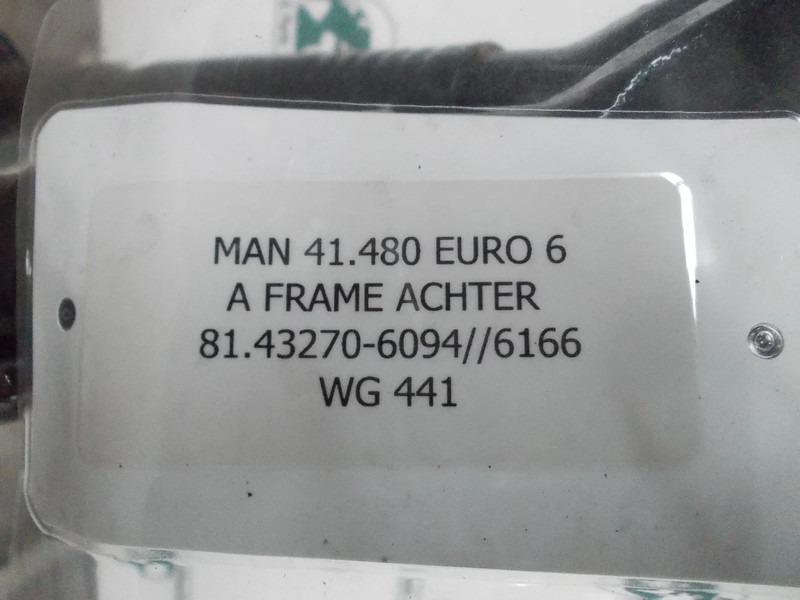Frame/ Chassis voor Vrachtwagen MAN 41.480 81.43270-6094/81.43270-6166 A FRAME ACHTER EURO 6: afbeelding 3