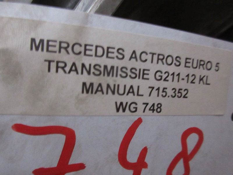 Versnellingsbak voor Vrachtwagen Mercedes-Benz ACTROS G211-12KL 715.352 TRANSMISSIE EURO 5: afbeelding 13