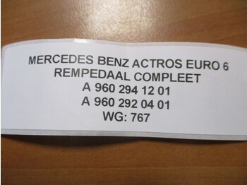 Pedaal voor Vrachtwagen Mercedes-Benz A 960 294 12 01/A 960 292 04 01 REMPEDAAL COMPLEET EURO 6: afbeelding 3