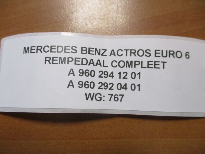 Pedaal voor Vrachtwagen Mercedes-Benz A 960 294 12 01/A 960 292 04 01 REMPEDAAL COMPLEET EURO 6: afbeelding 3