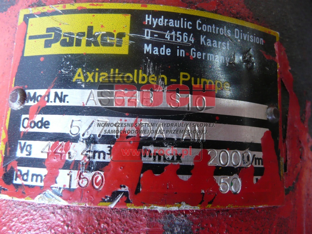Hydraulische pomp PARKER AS64BS10 5/71DAAM: afbeelding 2