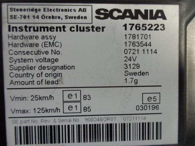 Instrumentenpaneel voor Vrachtwagen Scania instrument cluster: afbeelding 6