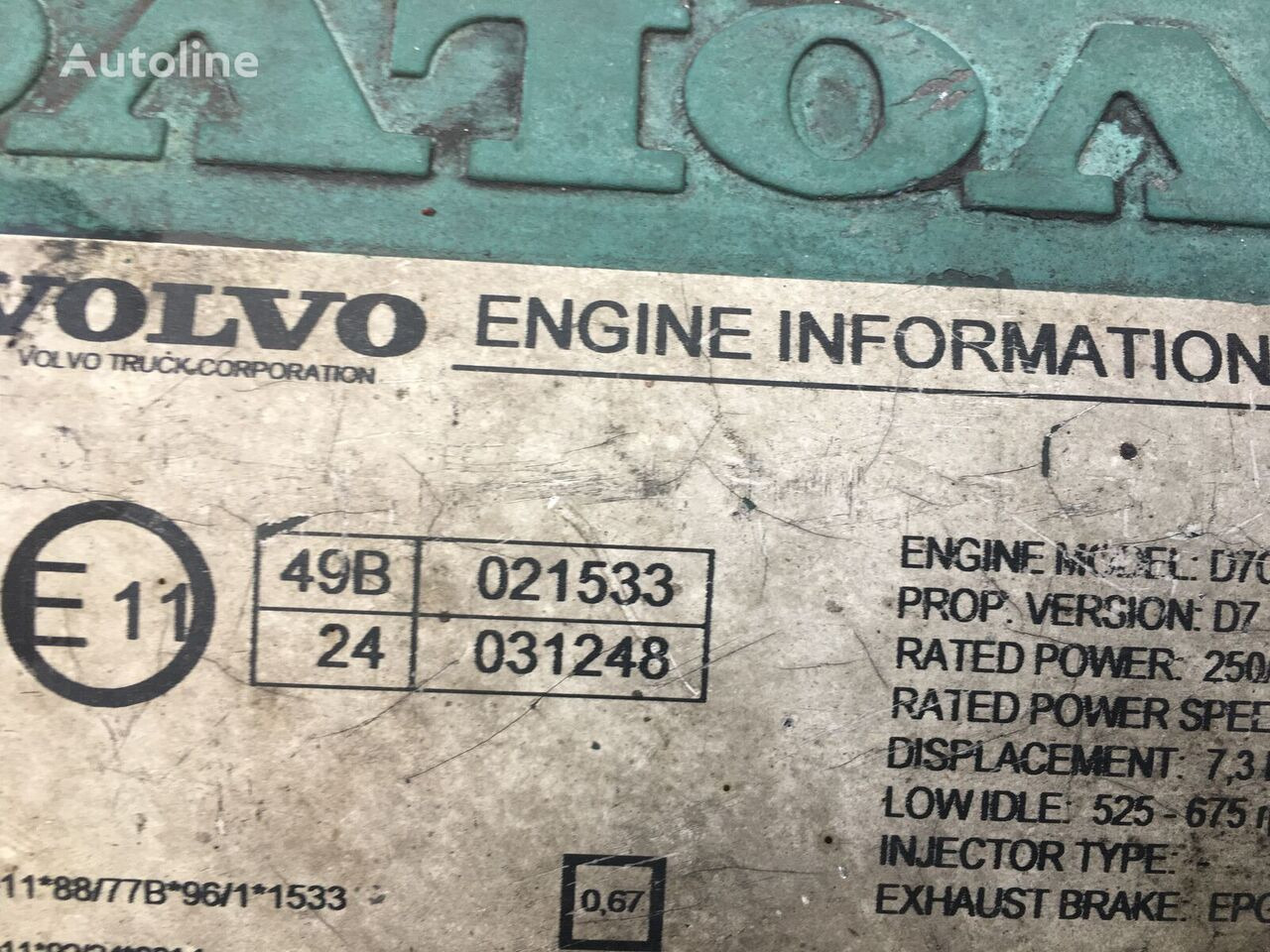 Motor voor Bus Volvo D7C: afbeelding 2
