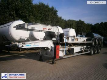 Containertransporter/ Wissellaadbak oplegger Asca 3-axle tank container trailer 20 ft. ADR/GGVS: afbeelding 1