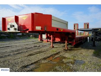 Dieplader oplegger Broshuis 4 axle trailer with double extraction and swing on all axles. Much new: afbeelding 1