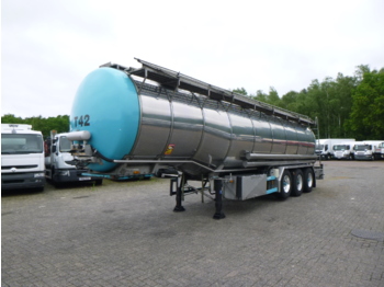 Tankoplegger voor het vervoer van voedsel Burg Food tank inox 32.5 m3 / 3 comp + pump: afbeelding 1