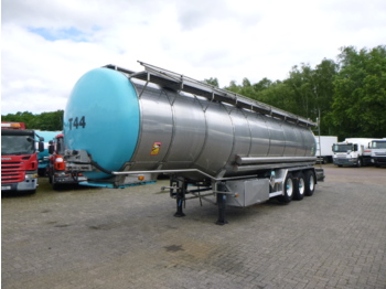 Tankoplegger voor het vervoer van voedsel Burg Food tank inox 32.6 m3 / 3 comp + pump: afbeelding 1