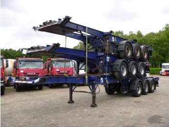 Dennison Stack of 3 units - 3-axle sliding container trailer - containertransporter/ wissellaadbak oplegger