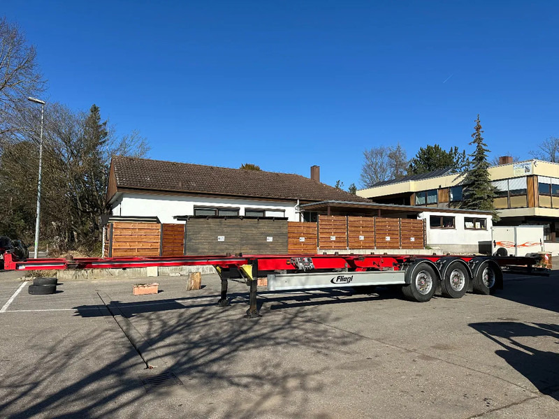 Containertransporter/ Wissellaadbak oplegger Fliegl Containerchassis für 2 Wechselbrücken 15 m extralang!