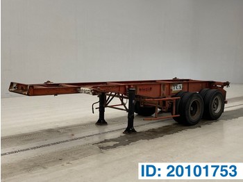 Containertransporter/ wissellaadbak oplegger Fruehauf Skelet 20 ft