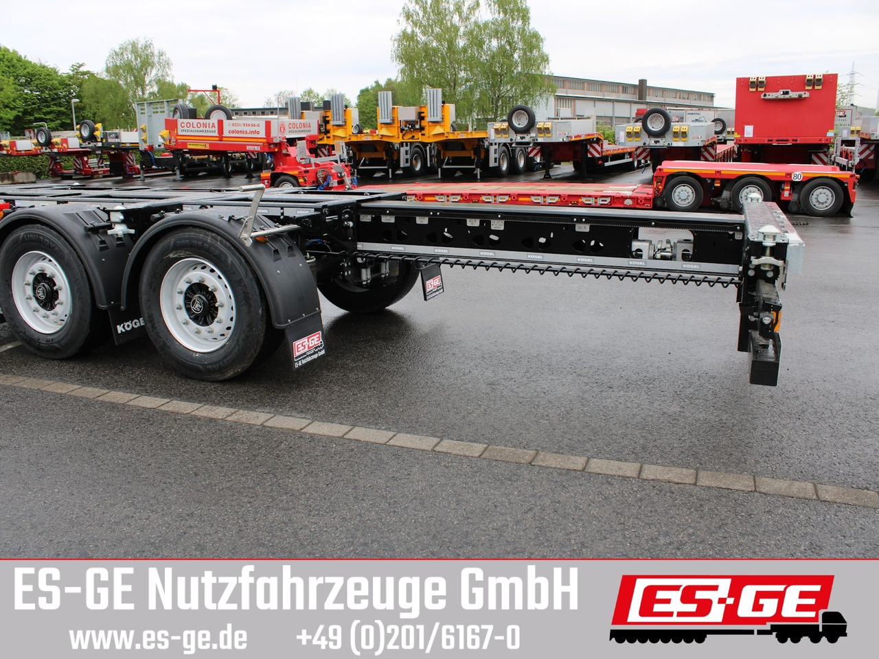 Containertransporter/ Wissellaadbak oplegger Kögel PORT 45 TRIPLEX Containerchassis