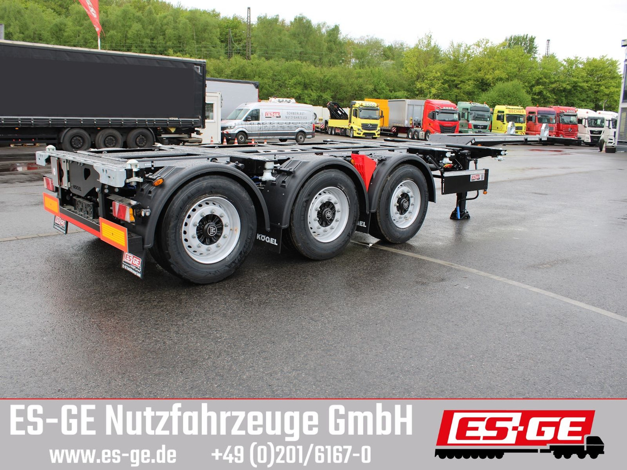 Containertransporter/ Wissellaadbak oplegger Kögel PORT 45 TRIPLEX Containerchassis