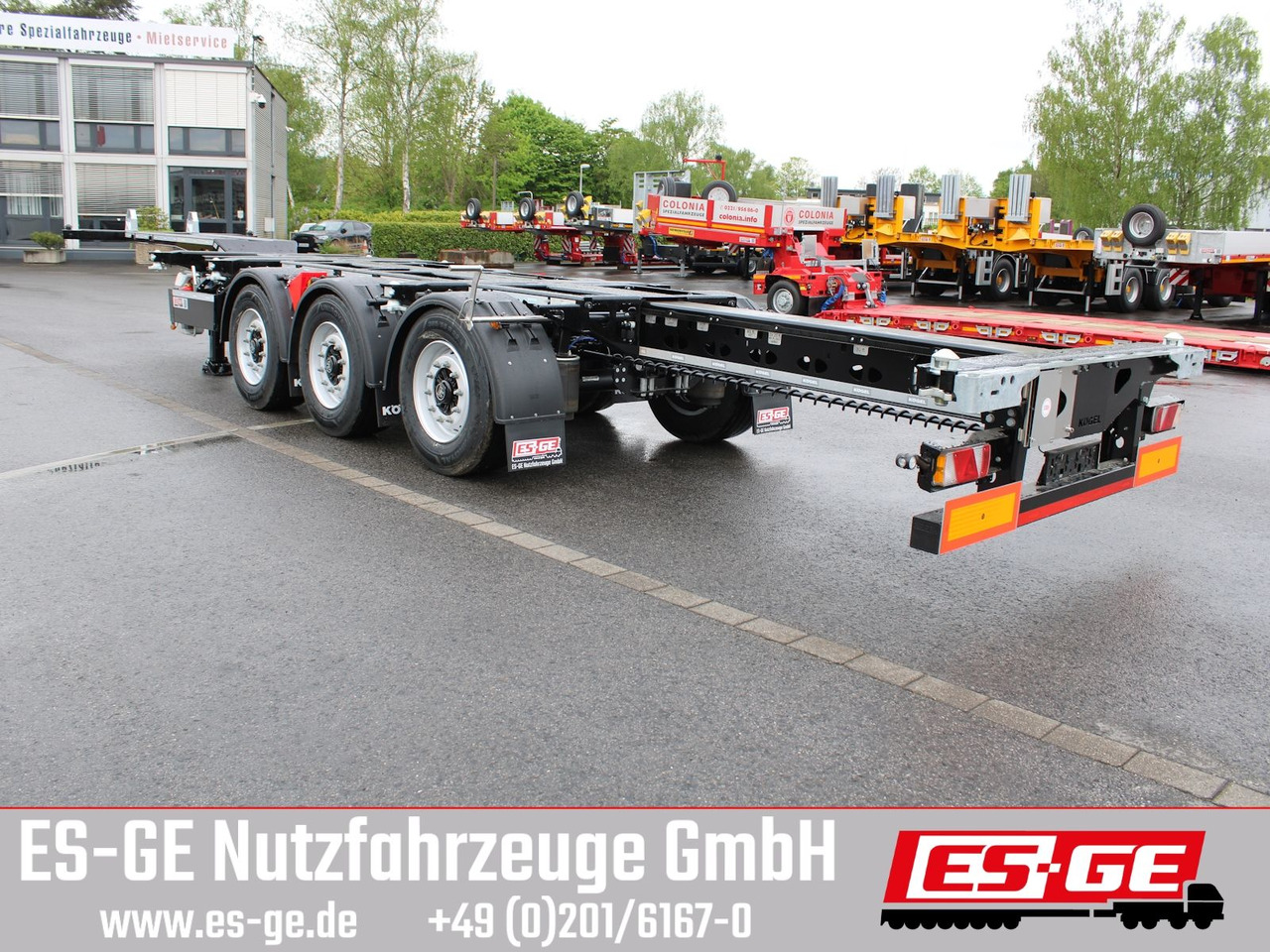Containertransporter/ Wissellaadbak oplegger Kögel PORT 45 TRIPLEX Containerchassis