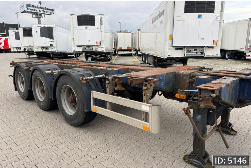 Containertransporter/ Wissellaadbak oplegger Pacton T3-010 / Multichassis / BPW Drum