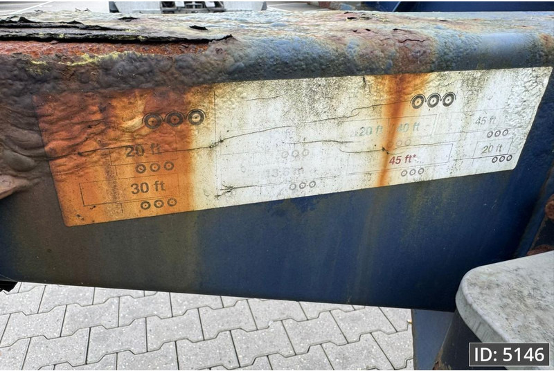 Containertransporter/ Wissellaadbak oplegger Pacton T3-010 / Multichassis / BPW Drum