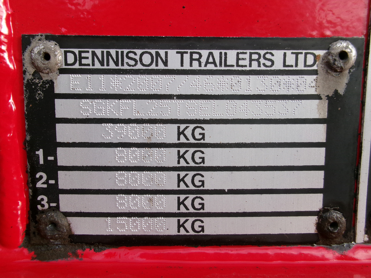 Containertransporter/ Wissellaadbak oplegger Dennison 3-axle tipping container trailer 30 ft.: afbeelding 14
