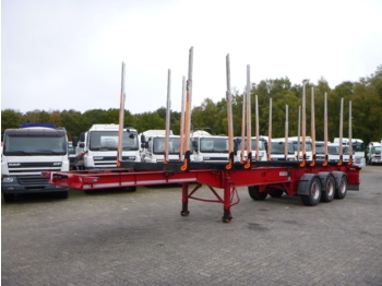 Vlakke/ Open oplegger voor het vervoer van hout Dennison Log trailer F25SKA: afbeelding 1
