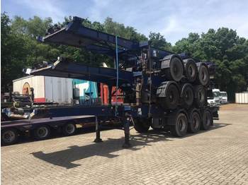 Containertransporter/ Wissellaadbak oplegger Dennison Stack of 3 units - 3-axle sliding container trailer: afbeelding 1