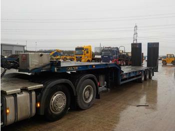  2000 King Tri Axle Step Frame Low Loader Trailer, Hydraulic Ramps, Winch - Dieplader oplegger
