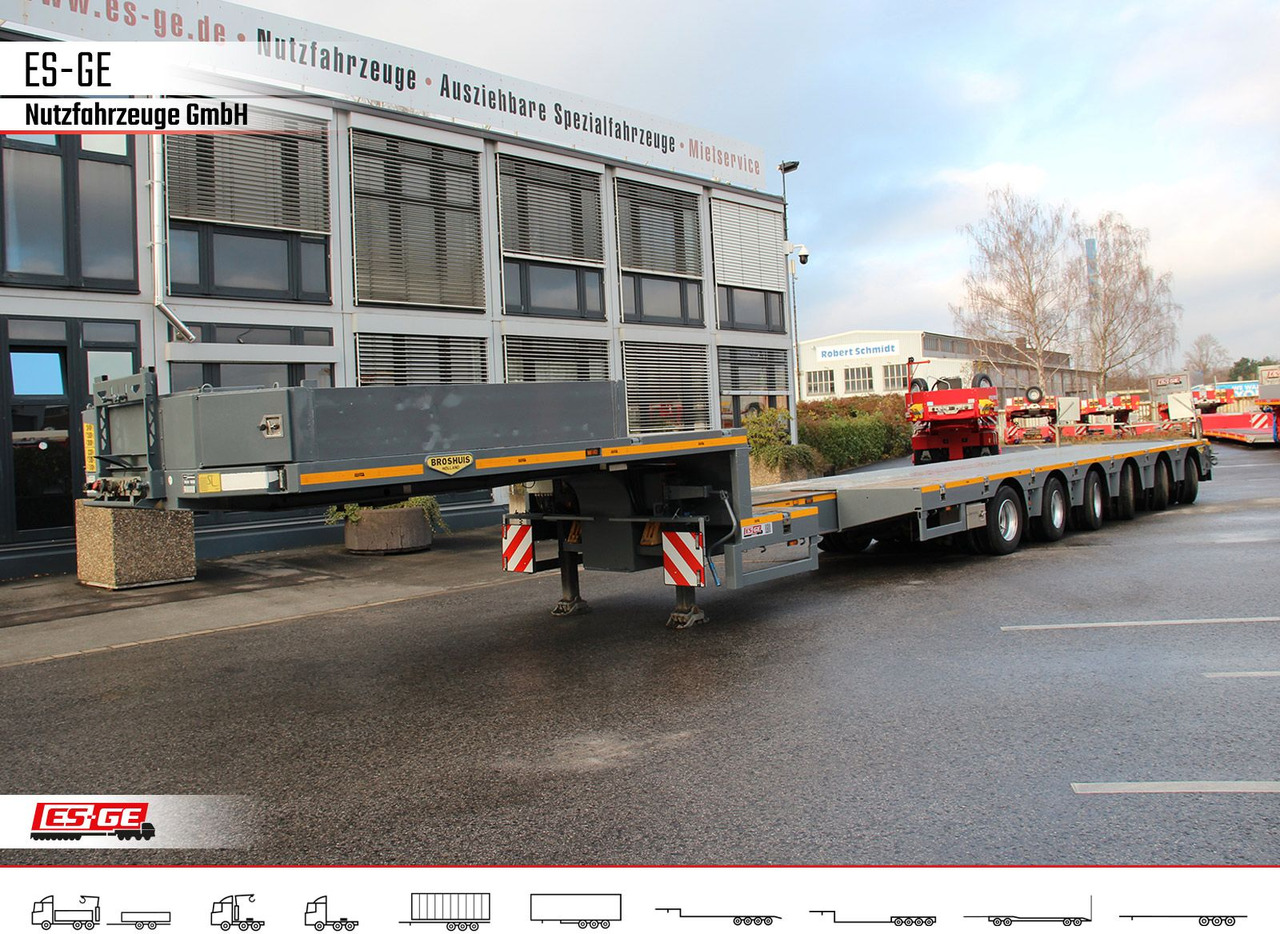 Dieplader oplegger Broshuis 6-Achs-Satteltieflader - teleskopierbar