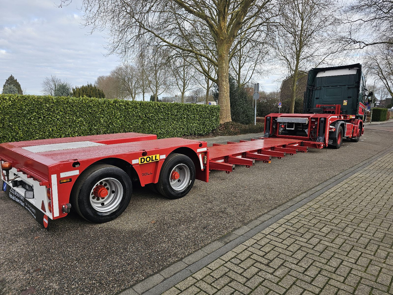 Dieplader oplegger Doll T2H S3 Excavator Lowloader