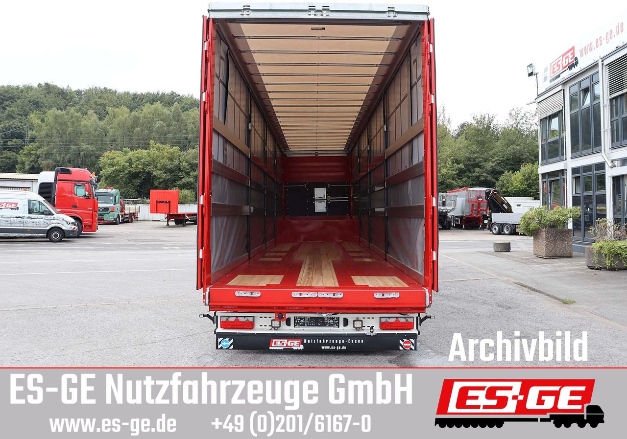 Dieplader oplegger ES-GE 4-Achs-Satteltieflader mit Curtainsider-Aufbau